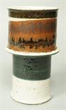 Lot 21:  Heavy RORSTRAND Sweden Art Pottery Vase.  Marked: Dimensions:  H: 7.5 inches: W: 4.5 inches --- US Shipping charge: $35