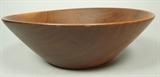 Lot 37:  PAUL W. ESCHELMAN, Rohrestown, Pa Turned Wood Bowl. American Studio Woodworker. Signed. : Dimensions:  H: 4.25 inches: W: 12.25 inches --- US Shipping charge: $20