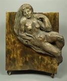 Lot 52:  Rare PHILIP & KELVIN LaVERNE Bronze Aphrodite Sculpture. Female Nude emerges from block. Signed: Dimensions:  H: 20.25 inches: W: 15.5 inches: D: 12.25 inches --- 