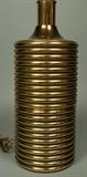 Lot 62:  Gabriella CRESPI style Tall Cylindrical Stacked Ribbed Table Lamp. Very heavy.: Dimensions:  H: 27 inches: W: 7 inches --- 