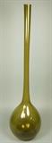 Lot 114:  Tall Smoky Green Glass Vase. Long thin neck. Modernist. Probably Italian. : Dimensions:  H: 39 inches: W: 10 inches --- 