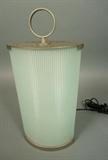 Lot 253:  Pirellina Table Lamp.  Designed by Gio Ponti for Fontana Arte.  Textured glass.: Dimensions:  H: 15 inches: W: 6.5 inches: D: 3 inches --- 
