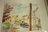 Lot 306:  FRANCES McCARTHY Watercolor Street Scene. Signed.: Dimensions:  Image Size: H: 8.5 inches: W: 10.5 inches --- 