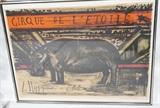 Lot 312:  BERNARD BUFFET Signed Lithograph Print. "Cirque d'Etoile". Signed. 105/120. Certificate of Authenticity on reverse.: Dimensions:  Image Size: H: 27 inches: W: 38.5 inches --- 
