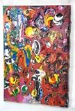 Lot 320:  CHARLES ANDRESON Oil Painting on Canvas. Thick think. Abstract design: Dimensions:  H: 36 inches: W: 24.5 inches --- 
