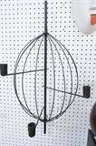Lot 333:  TONY PAUL Wire 3 Candle Wall Sconce. Painted black bowed rods support three candle holders.: Dimensions:  H: 31 inches: W: 16 inches --- US Shipping charge: $35