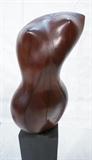 Lot 343:  DAVID E ROGERS Carved Wood Female Torso Sculpture. Signed DER, 0 04. From large collection of the artist/sculptor's work. Princeton, NJ artist and Vanderbilt University Professor.: Dimensions:  H: 15 inches: W: 9.5 inches: D: 6 inches --- US Shipping charge: $35