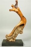 Lot 346:  DAVID E ROGERS Carved Wood Dancer Sculpture. Nude Woman Rises from the Root. Signed DER '94.  From large collection of the artist/sculptor's work. Princeton, NJ artist and Vanderbilt University Professor.: Dimensions:  H: 21.25 inches: W: 12 inches: D: 5 inches --- 