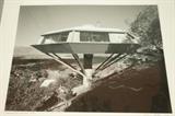 Lot 379:  JULIUS SHULMAN Photograph. Large Format Photograph of "Chemosphere House. John Lartner. FAIA." Modernist Home elevated on stilts. Signed dated 1968: Dimensions:  Image Size: H: 12 inches: W: 16 inches --- 