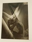 Lot 380:  HORST P HORST Black & White Photograph. "Lisa with Harp". Pencil Signed 96 1259. Provenance Christie's Oct 1996. : Dimensions:  Image Size: H: 8.5 inches: W: 6.5 inches --- 
