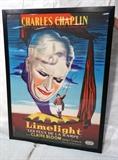 Lot 403:  Large CHARLES CHAPLIN Movie Poster. United Artists "Limelight". Has fold creases. Age unknown. : Dimensions:  Image Size: H: 60.5 inches: W: 44.25 inches --- 