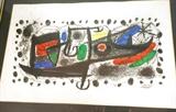 Lot 446:  JOAN MIRO Print. "Star Scene". Collectors Guild label.: Dimensions:  Image Size: H: 13 inches: W: 20.5 inches --- 