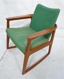 Lot 514:  Sigvard Bernadotte Danish Teak Rocking Chair.  Metal tag and France and Sons Tag,  John Stuart.: Dimensions:  H: 31.5 inches: W: 24 inches: D: 23 inches --- 
