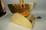 Lot 540:  Chapman Brass Modernist Table Lamp.  Jere Style: Dimensions:  H: 24.5 inches: W: 14.5 inches: D: 8 inches --- 