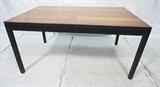 Lot 734:  Modernist Danish Style Dining Table.    Two 20" leaves.: Dimensions:  H: 29.5 inches: W: 60 inches: D: 38 inches --- 