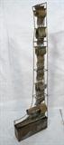 Lot 754:  Mixed Metal Outdoor Garden Water Fountain. Tall Column Form : Dimensions:  H: 72 inches: W: 20.5 inches: D: 6 inches --- 