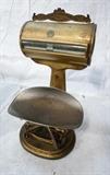 Lot 784:  Standard Computing Scale Co. Vintage Industrial Scale. Heavy Iron. Painted Gold. : Dimensions:  H: 33 inches: W: 19.5 inches: D: 21 inches --- 