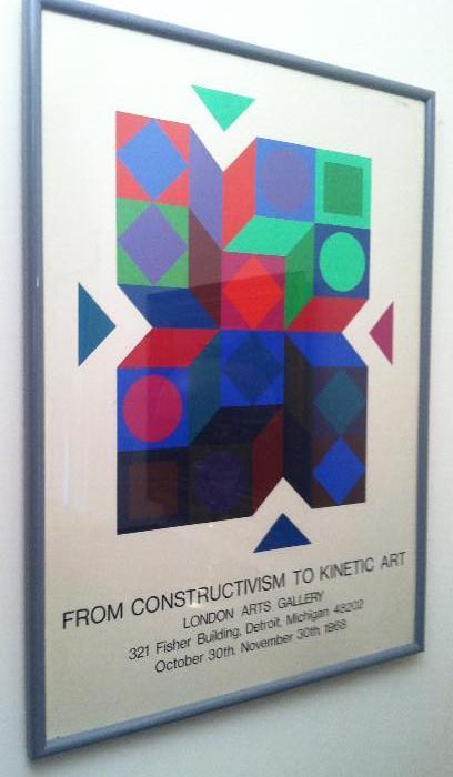 1968 VASARELY POSTER DETROIT GALLERY