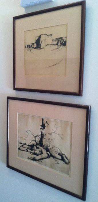 ETCHINGS BY GERRY PEIRCE SIGNED AND NUMBERED