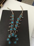 Native turquoise and silver squash blossom necklace, estate has set a $2,000 minimum.