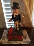 Cast iron Uncle Sam mechanical bank