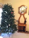 Pre-lit Christmas tree and hall tree