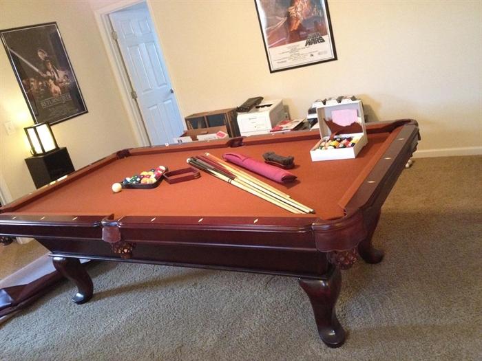 Slate Pool Table with Cover in Excellent Condition