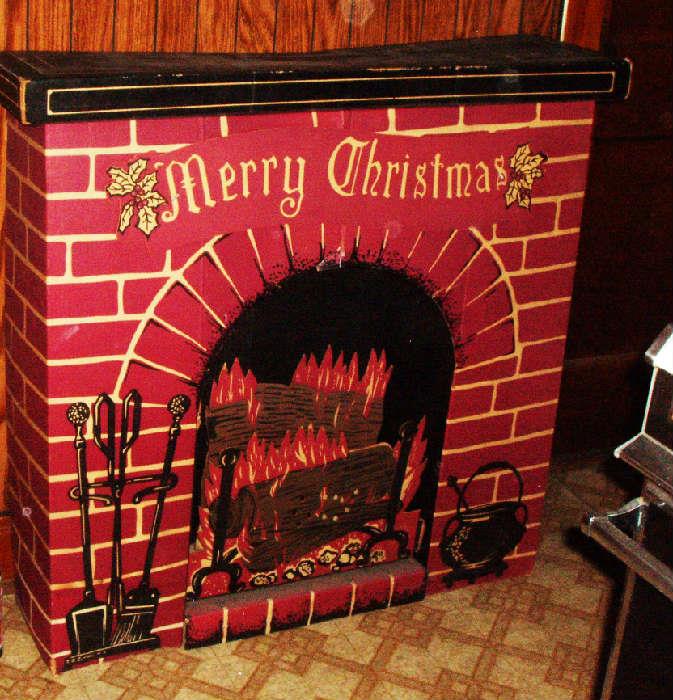 cardboard vintage fireplace