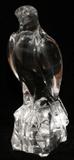Lot#222, BACCARAT CRYSTAL FIGURE OF EAGLE, H 10", W 4"Figure of an eagle perched on a rock, acid etch marked at the underside, measuring H. 9 3/4" x 4".