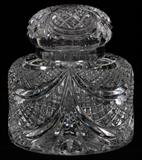 Lot#225, BACCARAT, 'FLAUBERT' CRYSTAL INKWELL, H 6", DIA 4 1/4"Baccarat fine cut crystal inkwell with fitted top. Having the 'Flaubert' design.