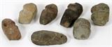 Lot#352, NATIVE AMERICAN, CARVED STONE TOOLS, 7 PCS, L 3" - 5 1/2"