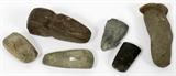 Lot#353, NATIVE AMERICAN, HAND CARVED TOOLS, 6 PCS, L 3" - 7"includes hand carved axe heads and cutting tools.
