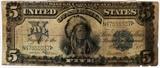 Lot#370, $5.SILVER CERTIFICATE,1899 INDIAN CHIEF, #N47651037, Blue Seal. Large U.S Note.