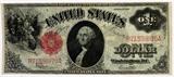 Lot#373, U.S. $1.00 NOTE, 1917 PAPER CURRENCY, #R71338870A,Portrait of George Washington.   -   Speelman &  White.  -    -