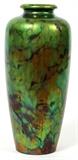 Lot#1079, ZSOLNAY ART POTTERY VASE, C. 1918, H 10"Baluster form pottery vase, stamped at underside {see third photograph}. Circa 1918. Measuring H. 10" x 4".