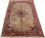 Lot#1272, SINO-PERSIAN WOOL RUG, 12' 0" X 7' 10"Central medallion with over floral, leaf and vine design.