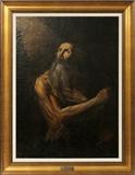 Lot#2016, ITALIAN OIL ON CANVAS, EARLY 17TH C., H 38", W 30", PORTRAIT OF ST. JEROME.Half length portrait of St. Jerome.  Unsigned and framed.  Style of Francesco Fracanzano.