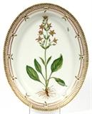 Lot#2078, ROYAL COPENHAGEN "FLORA DANICA" PORCELAIN SMALL OVAL PLATTER, W 11 1/4", L 14"Family owned since the late 1970's to early 1980's.