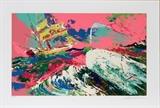 Lot#2087, LEROY NEIMAN LIMITED EDITION SERIGRAPH, 1977, "MOBY DICK ASSAULTING THE PEQUOD"[Leroy Neiman American,1921-2012].  Unfamed.  H 18.72", L 30.25".  Signed and numbered edition 270/300 and with the Styria Studio chop mark.