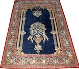 Lot#2284, TABRIZ PRAYER RUG, 7' 0" X 4' 7"Navy blue field.