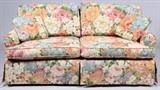 Lot#2365, BAKER FURNITURE CO SOFA H 31" L 69"Two seat cushions. Tapestry upholstery. D 33". From a Bloomfield Hills home.