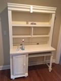 White Desk Hutch Unit