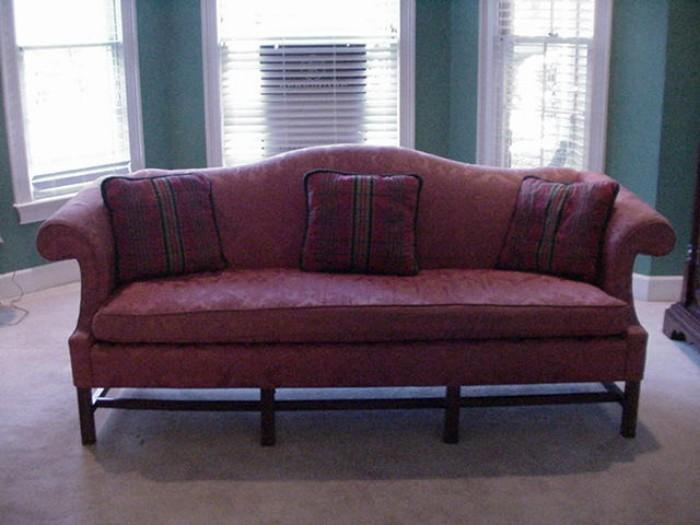 Beautifully upholstered Chippendale style sofa