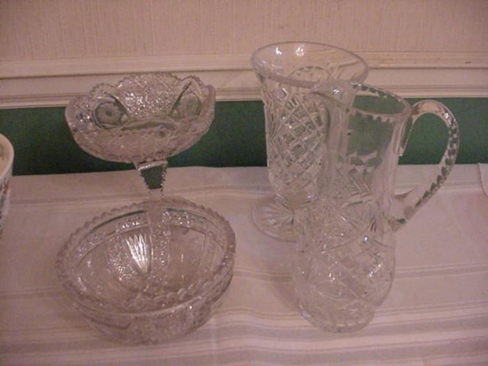 Cut glass, some from Brilliant period