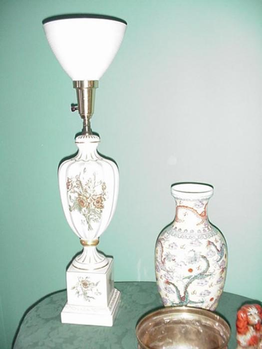 Lamp, vase, other tabletop accessories