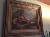 Antique oil on board in a beautiful gold frame