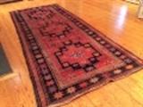 Old Middle Eastern rug, approx 4' by 10'