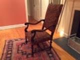 Antique tapestry arm chair