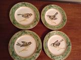 Set of 4 bird plates (made in Italy)