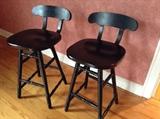 Pair of black barstools